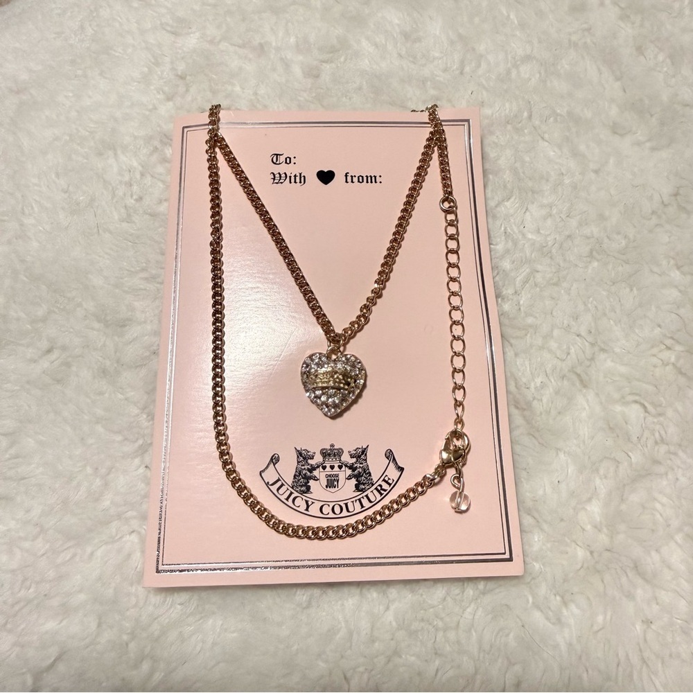 Juicy Couture Gold Heart Pendant Necklace